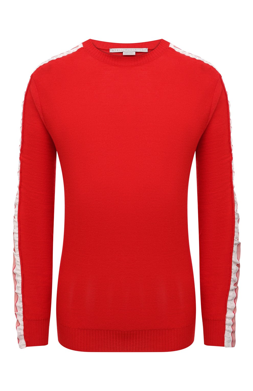 Женский шерстяной пуловер STELLA MCCARTNEY красного цвета, арт. 575384/S2235 | Фото 1 (Материал внешний: Шерсть; Рукава: Длинные; Длина (для топов): Стандартные; Региональные ограничения белый список (Axapta Mercury): RU; Стили: Спорт-шик; Женское Кросс-КТ: Пуловер-одежда)