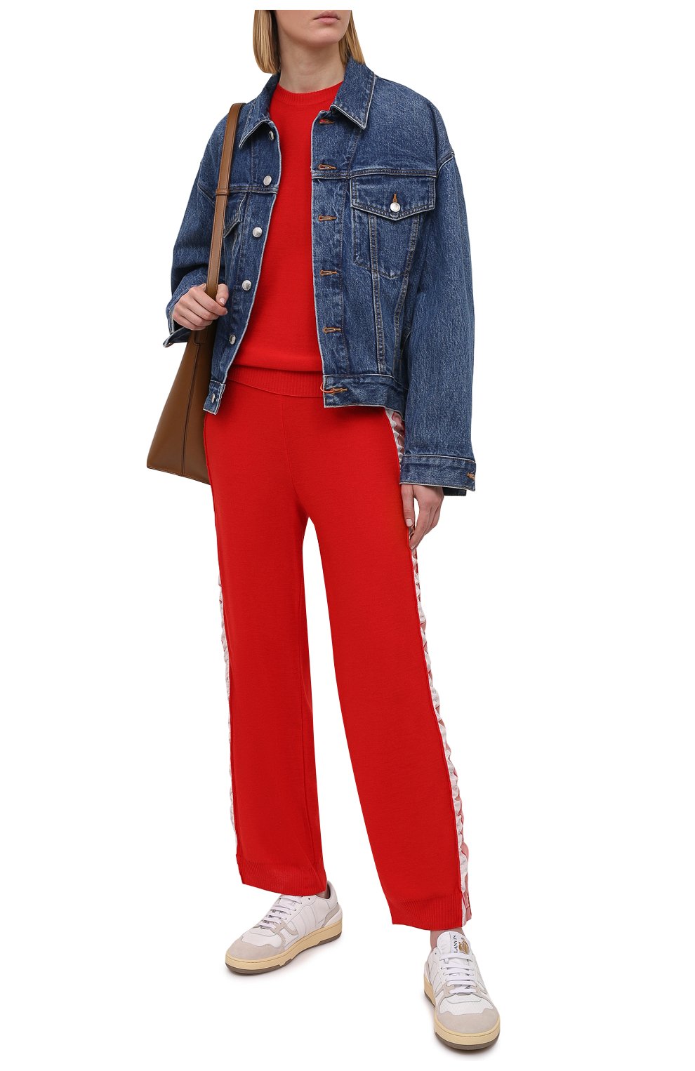 Женский шерстяной пуловер STELLA MCCARTNEY красного цвета, арт. 575384/S2235 | Фото 2 (Материал внешний: Шерсть; Рукава: Длинные; Длина (для топов): Стандартные; Региональные ограничения белый список (Axapta Mercury): RU; Стили: Спорт-шик; Женское Кросс-КТ: Пуловер-одежда)