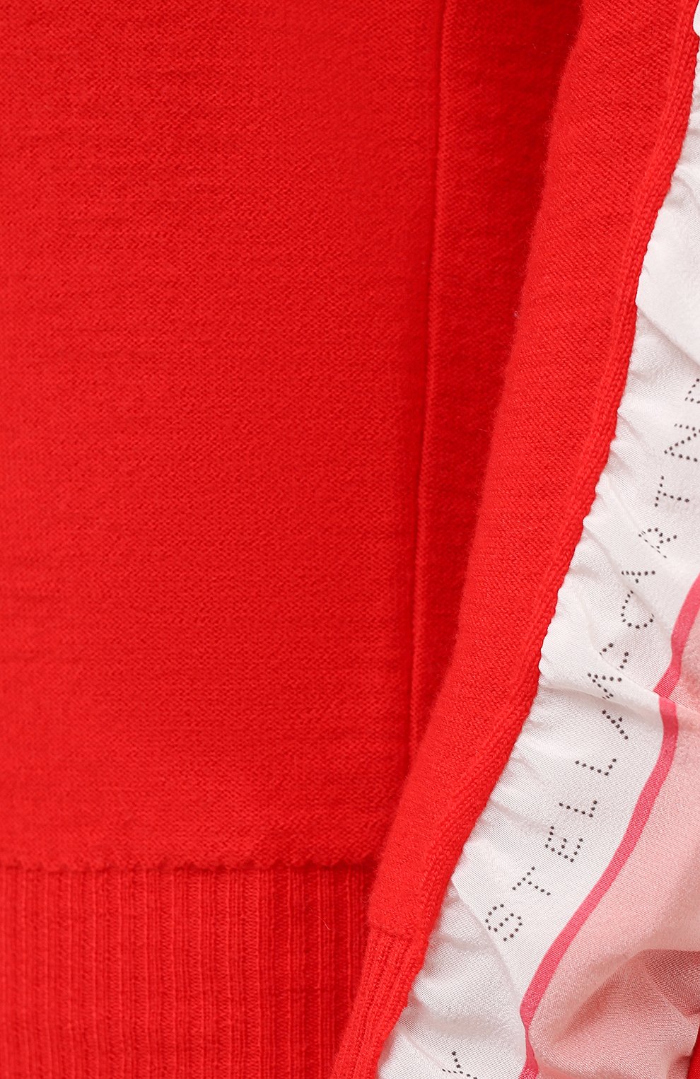 Женский шерстяной пуловер STELLA MCCARTNEY красного цвета, арт. 575384/S2235 | Фото 5 (Материал внешний: Шерсть; Рукава: Длинные; Длина (для топов): Стандартные; Региональные ограничения белый список (Axapta Mercury): RU; Стили: Спорт-шик; Женское Кросс-КТ: Пуловер-одежда)