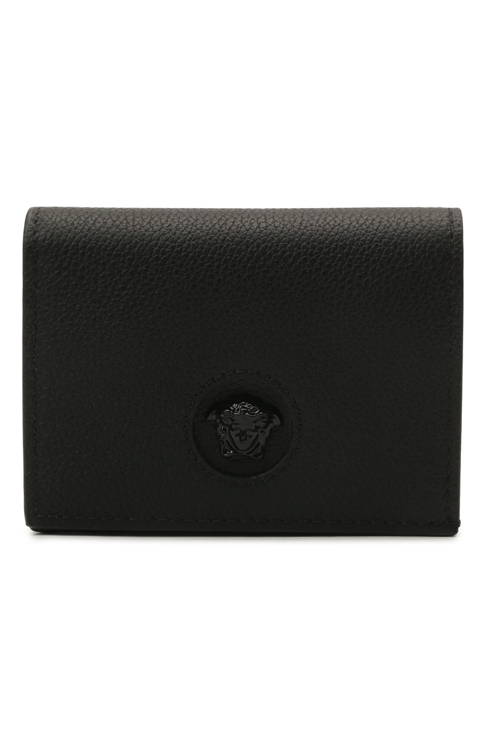 Женские кожаный кошелек la medusa VERSACE черного цвета, арт. DPDI058/DVIT4T | Фото 1