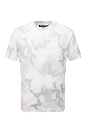 Мужская хлопковая футболка DOLCE & GABBANA белого цвета по цене 52150 руб., арт. G8MN0Z/G7YEC | Фото 1 Мужская хлопковая футболка DOLCE & GABBANA белого цвета, арт. G8MN0Z/G7YEC | Фото 1