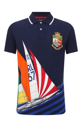Мужское хлопковое поло POLO RALPH LAUREN синего цвета по цене 17200 руб., арт. 710823841 | Фото 1 Мужское хлопковое поло POLO RALPH LAUREN синего цвета, арт. 710823841 | Фото 1