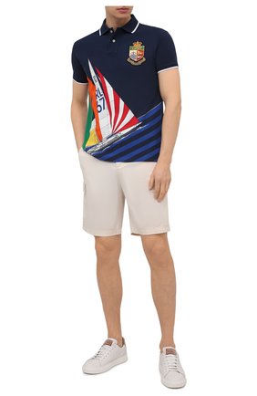 Мужское хлопковое поло POLO RALPH LAUREN синего цвета по цене 17200 руб., арт. 710823841 | Фото 2 Мужское хлопковое поло POLO RALPH LAUREN синего цвета, арт. 710823841 | Фото 2