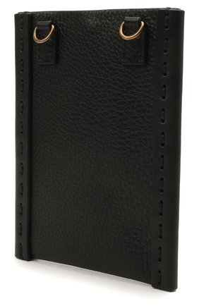 Кожаный чехол для iphone VALENTINO черного цвета, арт. VY0P0T04/VXY | Фото 2 (Региональные ограничения белый список (Axapta Mercury): RU; Материал: Натуральная кожа)