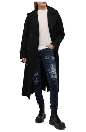 Женские джинсы DSQUARED2 темно-синего цвета по цене 62300 руб., арт. S75LB0493/S30708 | Фото 2 Женские джинсы DSQUARED2 темно-синего цвета, арт. S75LB0493/S30708 | Фото 2