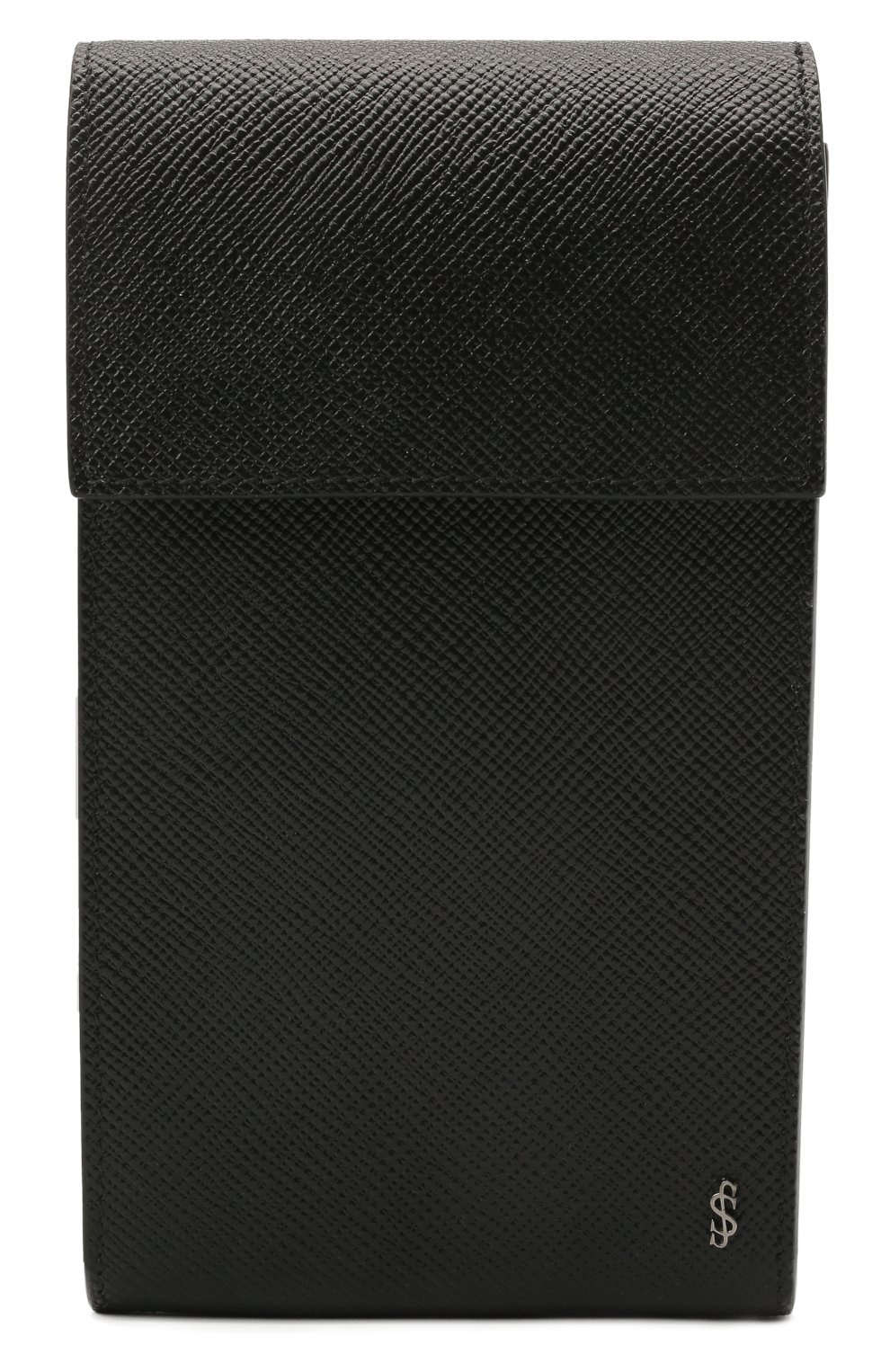 Кожаный чехол для iphone SERAPIAN черного цвета, арт. SREVLMSL716310A | Фото 1 (Женское Кросс-КТ: Кожа iPhone; Материал: Натуральная кожа)