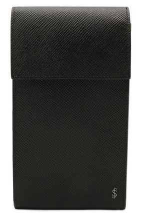 Кожаный чехол для iphone SERAPIAN черного цвета, арт. SREVLMSL716310A | Фото 1 (Материал: Натуральная кожа)
