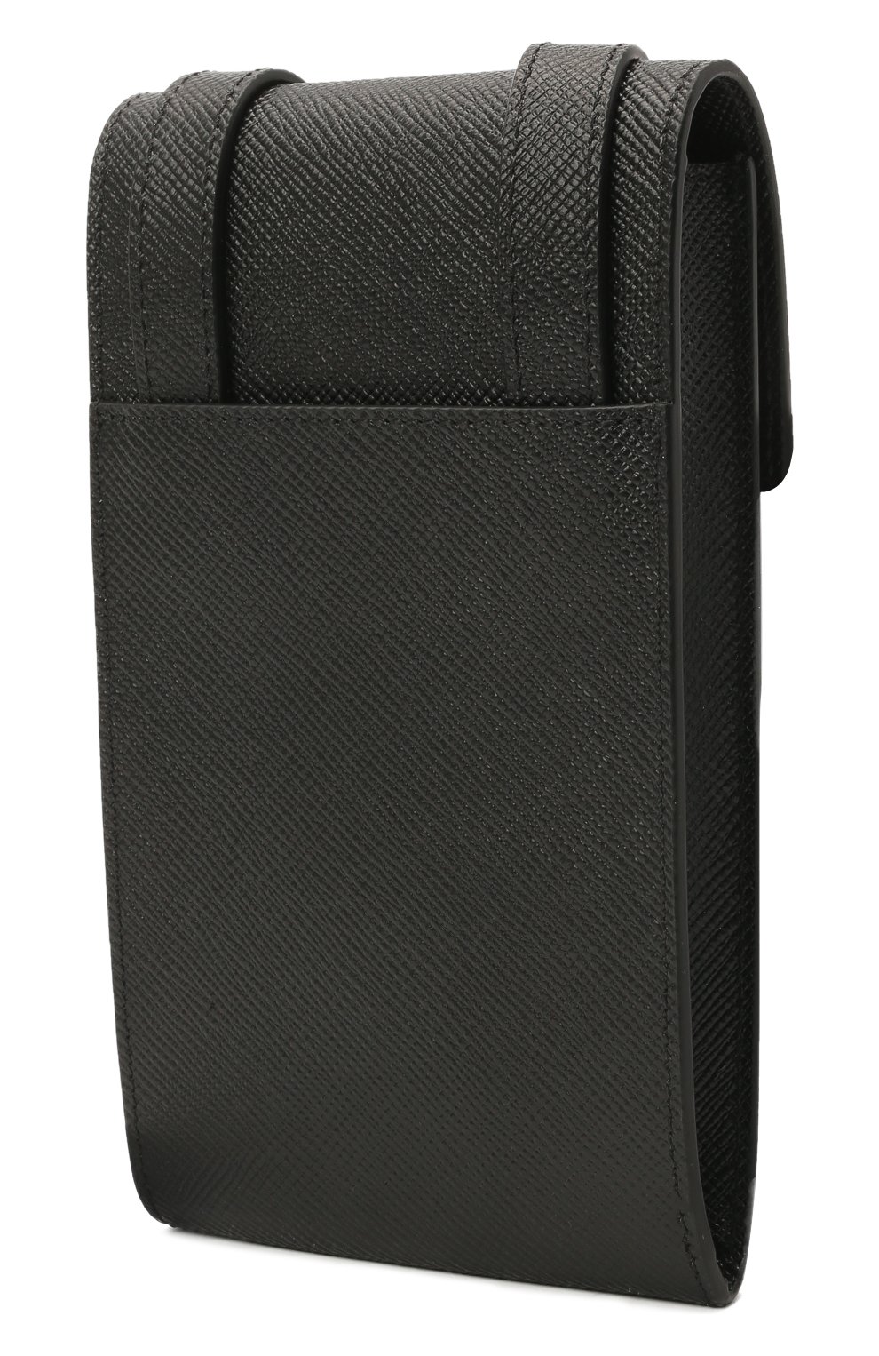Кожаный чехол для iphone SERAPIAN черного цвета, арт. SREVLMSL716310A | Фото 2 (Женское Кросс-КТ: Кожа iPhone; Материал: Натуральная кожа)