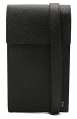 Кожаный чехол для iphone SERAPIAN черного цвета, арт. SREVLMSL716310A | Фото 4 (Женское Кросс-КТ: Кожа iPhone; Материал: Натуральная кожа)