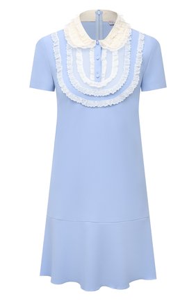Женское платье REDVALENTINO голубого цвета по цене 57800 руб., арт. VR3VAX85/5MD | Фото 1 Женское платье REDVALENTINO голубого цвета, арт. VR3VAX85/5MD | Фото 1