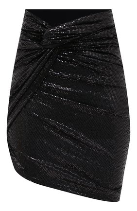 Женская юбка THE ATTICO черного цвета, арт. 211WCS42/J013 | Фото 1 (Длина Ж (юбки, платья, шорты): До колена; Материал внешний: Синтетический материал; Стили: Гламурный; Женское Кросс-КТ: Юбка-одежда; Региональные ограничения белый список (Axapta Mercury): RU)