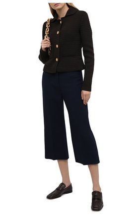 Женский шерстяные кюлоты LANVIN темно-синего цвета по цене 105000 руб., арт. RW-TR511K-4793-P21 | Фото 2 Женский шерстяные кюлоты LANVIN темно-синего цвета, арт. RW-TR511K-4793-P21 | Фото 2