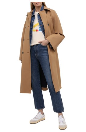Женская хлопковая футболка LANVIN кремвого цвета по цене 37200 руб., арт. RW-T0688J-JU01-P21 | Фото 2 Женская хлопковая футболка LANVIN кремвого цвета, арт. RW-T0688J-JU01-P21 | Фото 2