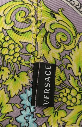 Женская шелковая бейсболка VERSACE разноцветного цвета по цене 54700 руб., арт. ICAP004/1F00508 | Фото 3 Женская шелковая бейсболка VERSACE разноцветного цвета, арт. ICAP004/1F00508 | Фото 3