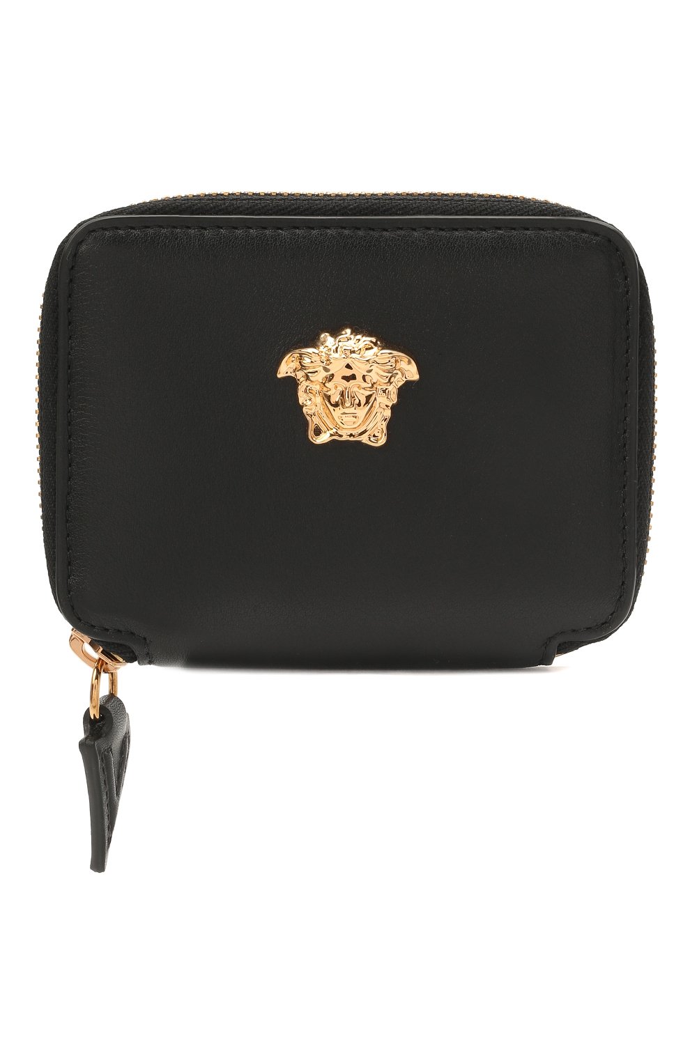 Женские кожаное портмоне la medusa VERSACE черного цвета, арт. DP38554/DVT8ME | Фото 1
