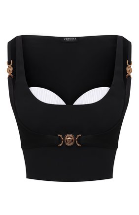 Женский топ VERSACE черно-белого цвета по цене 104000 руб., арт. A89180/A224249 | Фото 1 Женский топ VERSACE черно-белого цвета, арт. A89180/A224249 | Фото 1