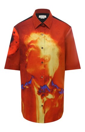 Женская хлопковая рубашка DRIES VAN NOTEN разноцветного цвета по цене 54950 руб., арт. 211-10781-2065 | Фото 1 Женская хлопковая рубашка DRIES VAN NOTEN разноцветного цвета, арт. 211-10781-2065 | Фото 1 (Длина (для топов): Удлиненные; Материал внешний: Хлопок; Стили: Гламурный; Женское Кросс-КТ: Рубашка-одежда; Принт: С принтом; Рукава: Короткие; Региональные ограничения белый список (Axapta Mercury): RU)