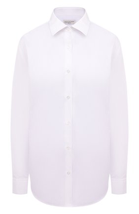 Женская хлопковая рубашка DRIES VAN NOTEN белого цвета по цене 32050 руб., арт. 211-10779-2166 | Фото 1