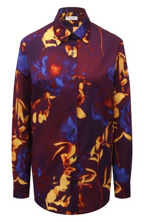 Женская хлопковая рубашка DRIES VAN NOTEN бордового цвета по цене 39750 руб., арт. 211-10779-2084 | Фото 1 Женская хлопковая рубашка DRIES VAN NOTEN бордового цвета, арт. 211-10779-2084 | Фото 1
