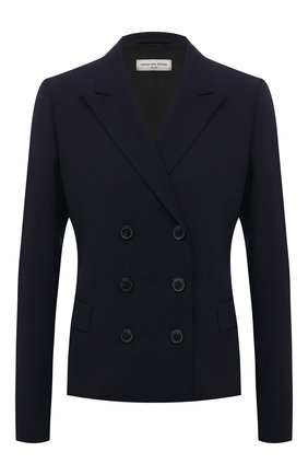 Женский двубортный жакет DRIES VAN NOTEN темно-синего цвета по цене 85800 руб., арт. 211-10424-2031 | Фото 1 Женский двубортный жакет DRIES VAN NOTEN темно-синего цвета, арт. 211-10424-2031 | Фото 1
