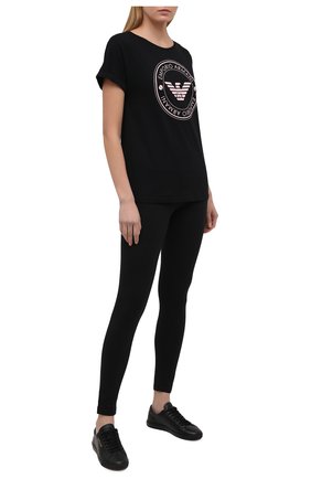 Женские хлопковые леггинсы EMPORIO ARMANI черного цвета по цене 6705 руб., арт. 164162/1P227 | Фото 2 Женские хлопковые леггинсы EMPORIO ARMANI черного цвета, арт. 164162/1P227 | Фото 2
