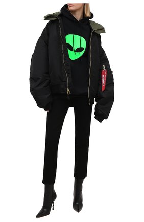 Женский хлопковое худи BALENCIAGA черного цвета по цене 76050 руб., арт. 641529/TJV95 | Фото 2 Женский хлопковое худи BALENCIAGA черного цвета, арт. 641529/TJV95 | Фото 2