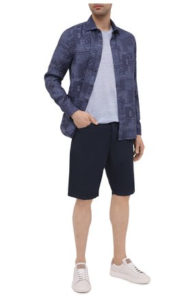 Мужская льняная рубашка 120% LINO темно-синего цвета по цене 23750 руб., арт. T0M1311/F970/S00 | Фото 2 Мужская льняная рубашка 120% LINO темно-синего цвета, арт. T0M1311/F970/S00 | Фото 2