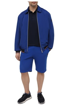 Мужской бомбер PAUL&SHARK синего цвета по цене 52100 руб., арт. 21412225/GQS/3XL-6XL | Фото 2 Мужской бомбер PAUL&SHARK синего цвета, арт. 21412225/GQS/3XL-6XL | Фото 2