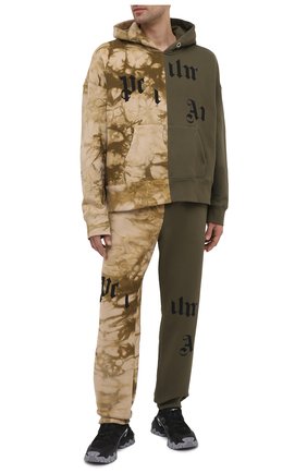 Мужские хлопковые джоггеры PALM ANGELS хаки цвета по цене 72200 руб., арт. PMCH011R21FLE0025684 | Фото 2 Мужские хлопковые джоггеры PALM ANGELS хаки цвета, арт. PMCH011R21FLE0025684 | Фото 2