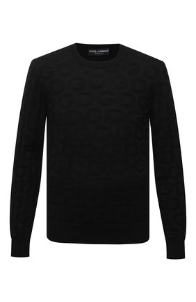 Мужской шелковый джемпер DOLCE & GABBANA черного цвета по цене 69950 руб., арт. GXD56T/JAS0I | Фото 1 Мужской шелковый джемпер DOLCE & GABBANA черного цвета, арт. GXD56T/JAS0I | Фото 1