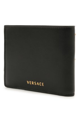 Мужской кожаное портмоне VERSACE черного цвета по цене 38600 руб., арт. DPU6737/DVTMED | Фото 2 Мужской кожаное портмоне VERSACE черного цвета, арт. DPU6737/DVTMED | Фото 2
