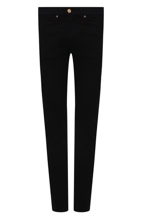 Мужские джинсы VERSACE черного цвета, арт. A81832/1F01113 | Фото 1 (Длина (брюки, джинсы): Стандартные; Материал внешний: Хлопок, Деним; Кросс-КТ: Деним; Стили: Кэжуэл; Силуэт М (брюки): Прямые)