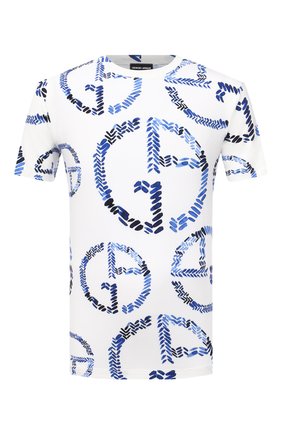 Мужская футболка из вискозы GIORGIO ARMANI белого цвета по цене 38050 руб., арт. 3KST55/SJMIZ | Фото 1 Мужская футболка из вискозы GIORGIO ARMANI белого цвета, арт. 3KST55/SJMIZ | Фото 1 (Длина (для топов): Стандартные; Рукава: Короткие; Материал внешний: Вискоза; Принт: С принтом; Стили: Кэжуэл)