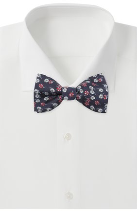 Мужской шелковый галстук-бабочка LANVIN темно-синего цвета по цене 9950 руб., арт. 2077/B0W TIE | Фото 2 Мужской шелковый галстук-бабочка LANVIN темно-синего цвета, арт. 2077/B0W TIE | Фото 2