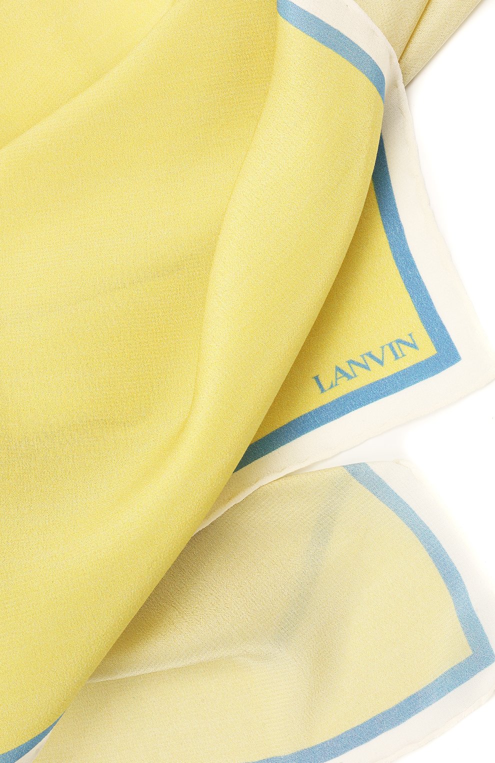 Мужской шелковый платок LANVIN желтого цвета по цене 6795 руб., арт. 2803/HANDKERCHIEF | Фото 2 Мужской шелковый платок LANVIN желтого цвета, арт. 2803/HANDKERCHIEF | Фото 2