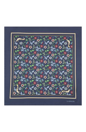 Мужской шелковый платок LANVIN темно-синего цвета по цене 6515 руб., арт. 2830/HANDKERCHIEF | Фото 3 Мужской шелковый платок LANVIN темно-синего цвета, арт. 2830/HANDKERCHIEF | Фото 3