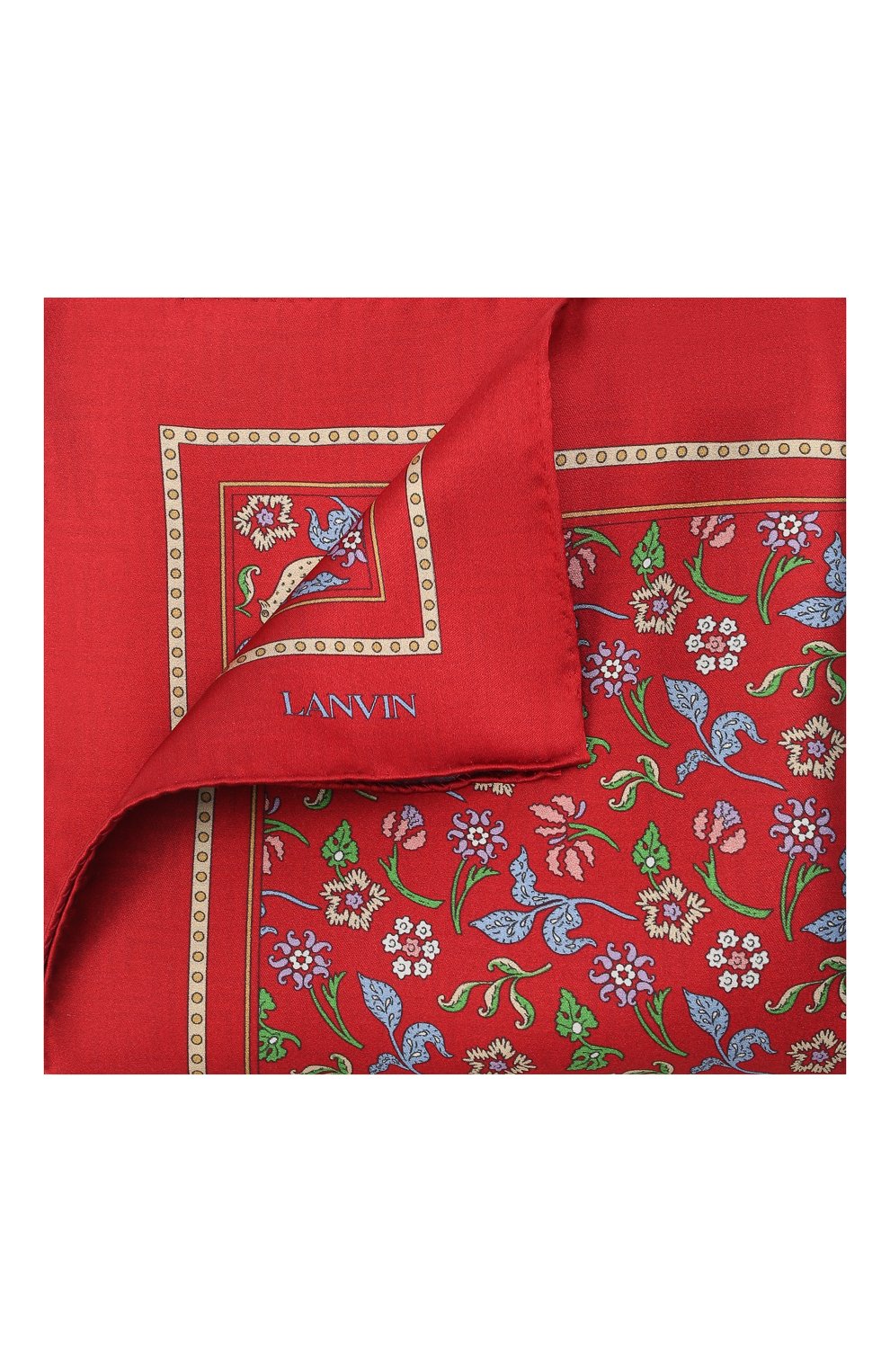 Мужской шелковый платок LANVIN красного цвета, арт. 2830/HANDKERCHIEF | Фото 1