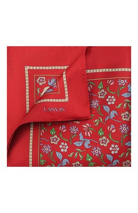 Мужской шелковый платок LANVIN красного цвета по цене 6515 руб., арт. 2830/HANDKERCHIEF | Фото 1 Мужской шелковый платок LANVIN красного цвета, арт. 2830/HANDKERCHIEF | Фото 1