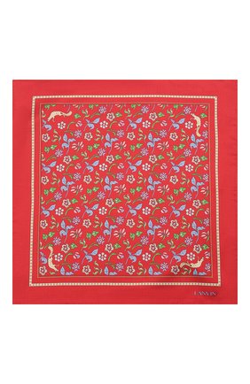 Мужской шелковый платок LANVIN красного цвета по цене 6515 руб., арт. 2830/HANDKERCHIEF | Фото 3 Мужской шелковый платок LANVIN красного цвета, арт. 2830/HANDKERCHIEF | Фото 3