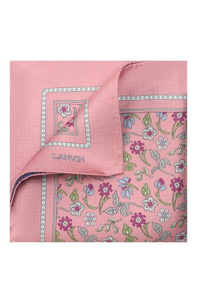 Мужской шелковый платок LANVIN розового цвета по цене 6515 руб., арт. 2830/HANDKERCHIEF | Фото 1 Мужской шелковый платок LANVIN розового цвета, арт. 2830/HANDKERCHIEF | Фото 1