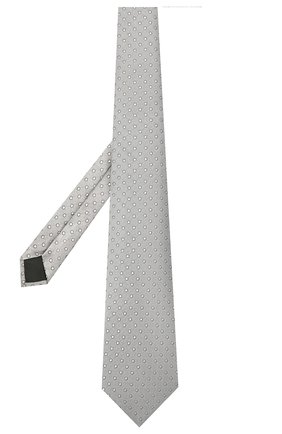 Мужской шелковый галстук LANVIN серого цвета, арт. 2050/TIE | Фото 2 (Материал: Шелк, Текстиль; Принт: С принтом)