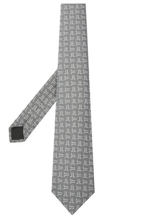 Мужской шелковый галстук LANVIN серого цвета по цене 9950 руб., арт. 2059/TIE | Фото 2 Мужской шелковый галстук LANVIN серого цвета, арт. 2059/TIE | Фото 2