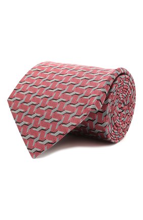 Мужской шелковый галстук LANVIN розового цвета, арт. 2101/TIE | Фото 1 (Материал: Текстиль, Шелк; Принт: С принтом)