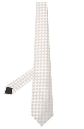 Мужской шелковый галстук LANVIN серого цвета по цене 9950 руб., арт. 2145/TIE | Фото 2 Мужской шелковый галстук LANVIN серого цвета, арт. 2145/TIE | Фото 2