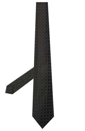 Мужской шелковый галстук LANVIN черного цвета по цене 9950 руб., арт. 2145/TIE | Фото 2 Мужской шелковый галстук LANVIN черного цвета, арт. 2145/TIE | Фото 2