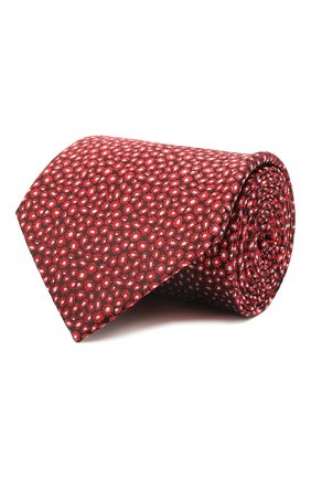 Мужской шелковый галстук LANVIN красного цвета, арт. 2230/TIE | Фото 1 (Материал: Текстиль, Шелк; Принт: С принтом)