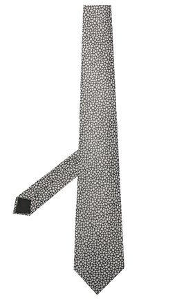 Мужской шелковый галстук LANVIN серого цвета, арт. 2230/TIE | Фото 2 (Материал: Текстиль, Шелк; Принт: С принтом)