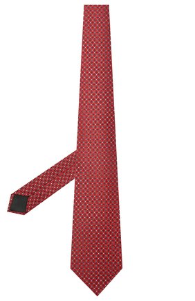 Мужской шелковый галстук LANVIN красного цвета, арт. 2239/TIE | Фото 2 (Материал: Текстиль, Шелк; Принт: С принтом)