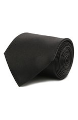 Мужской шелковый галстук LANVIN черного цвета, арт. 2242/TIE | Фото 1 (Материал: Текстиль, Шелк; Принт: Без принта)