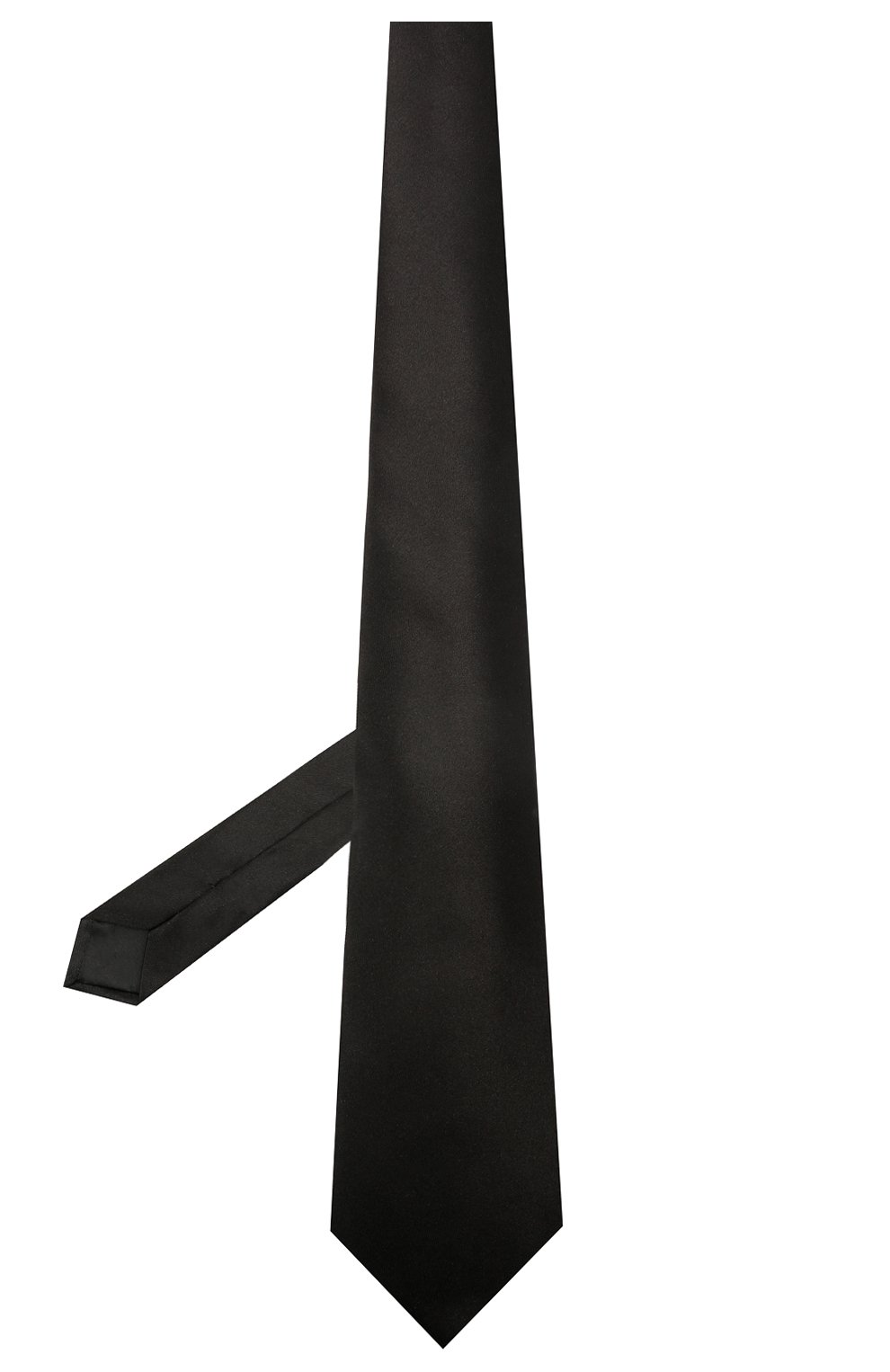 Мужской шелковый галстук LANVIN черного цвета, арт. 2242/TIE | Фото 2 (Материал: Текстиль, Шелк; Принт: Без принта)